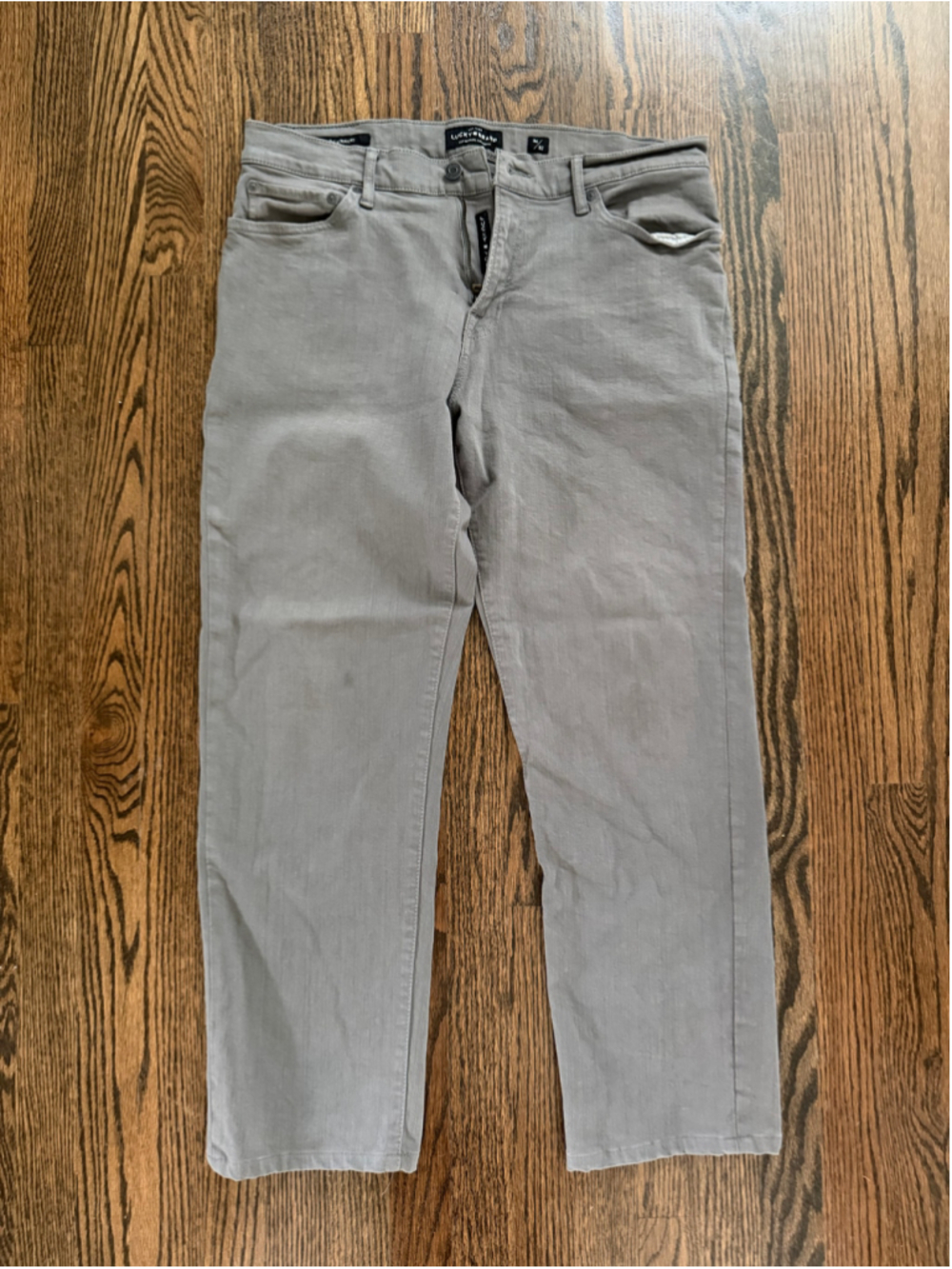 Men's Lucky Brand Straight Leg Jeans, Size 34/32 Grey